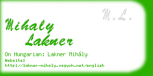 mihaly lakner business card